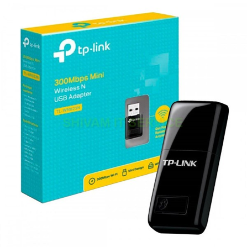 TP-LINK WiFi Dongle 300 Mbps Mini Wireless Network USB Wi-Fi Adapter for PC Desktop Laptop(Supports Windows 11/10/8.1/8/7/XP, Mac OS 10.9-10.15 and Linux, WPS, Soft AP Mode, USB 2.0) (TL-WN823N),Black
